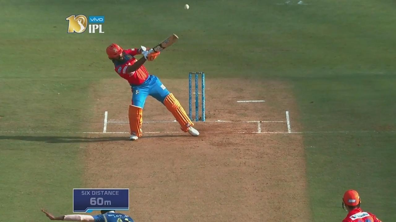 Cheeky Karthik sends one at the back of the wicket