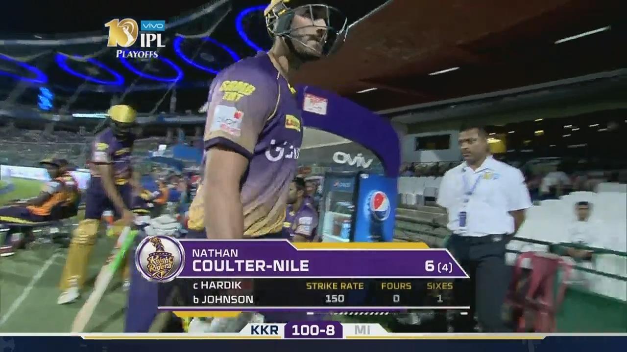 Q2: MI vs KKR – Nathan Coulter-Nile Wicket