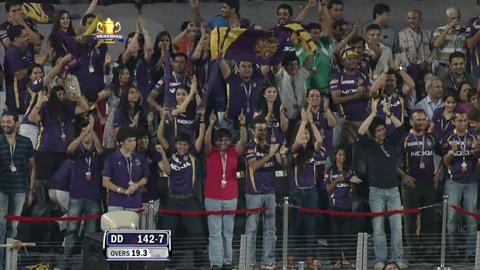 Match 73 KKR vs DD – Negi's Wicket