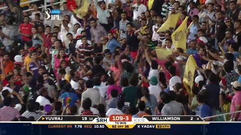 M55: KKR vs SRH – Yuvraj Singh Six