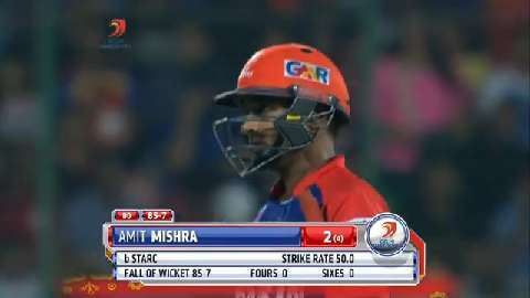 M26: DD vs RCB – Amit Mishra Wicket