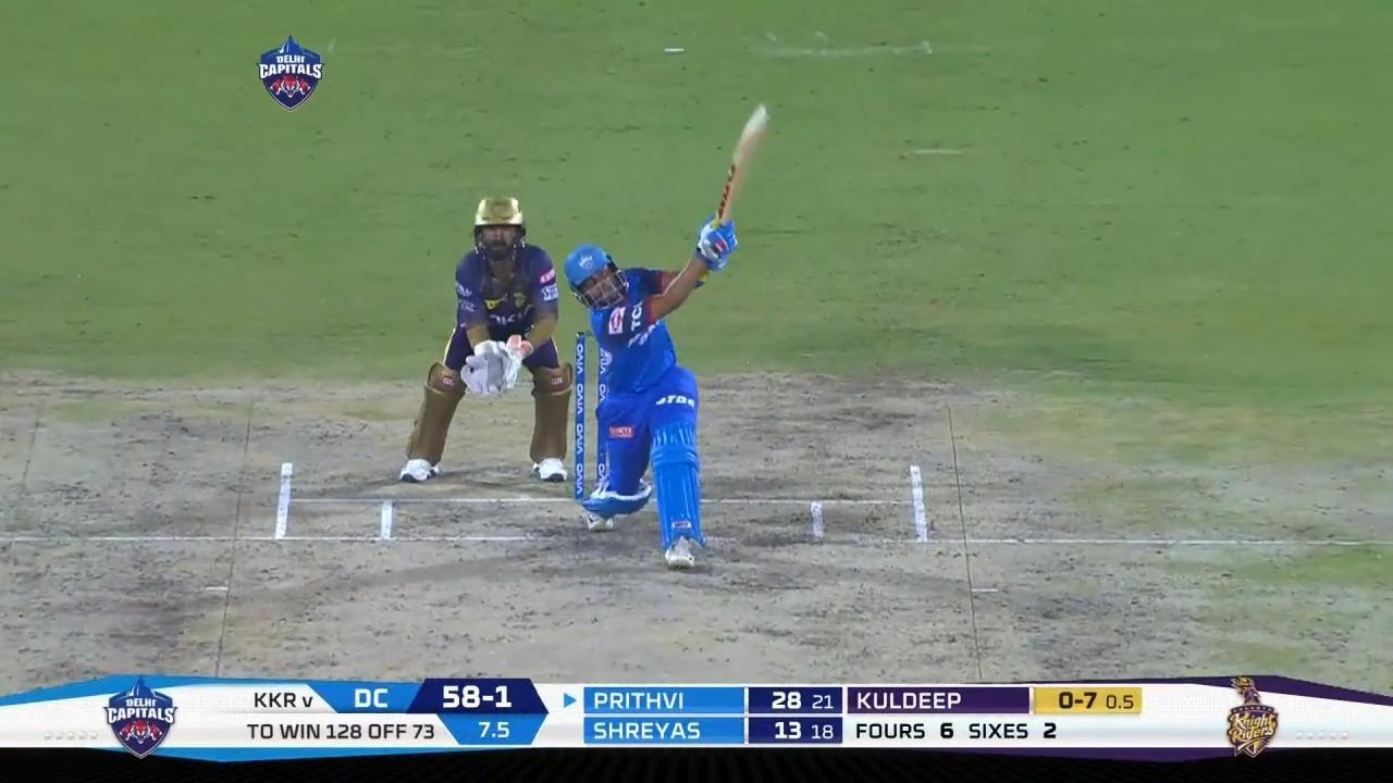 M10: DC vs KKR – Prithvi Shaw Six