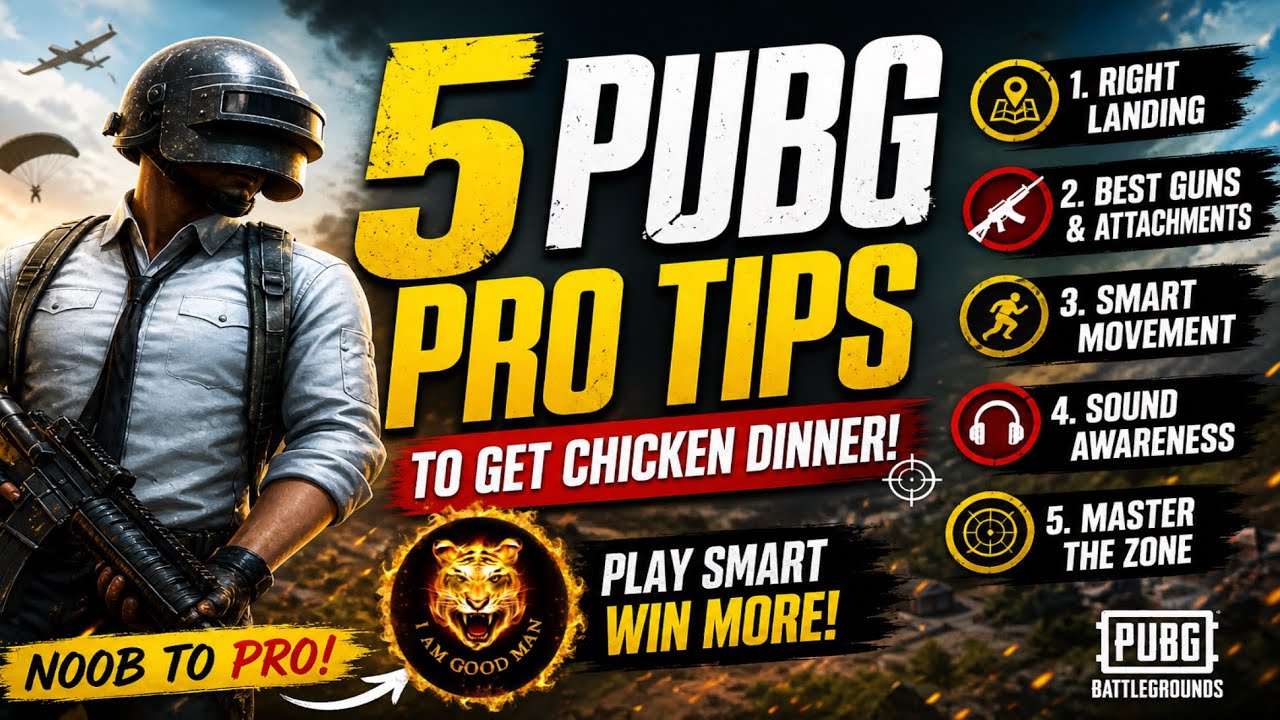“From NOOB to PRO in PUBG 😱 | 5 Pro Tips To Win More Matches