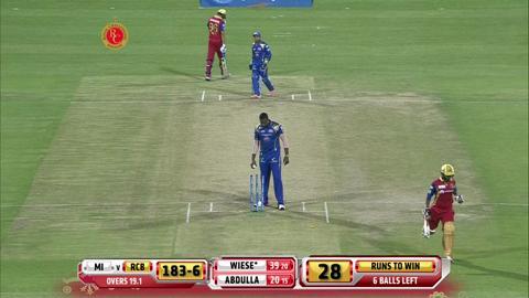 M16: RCB vs MI – Iqbal Abdulla Wicket