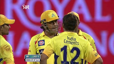 Match 49 MI vs CSK – Rayudu's Wicket background