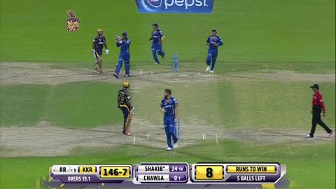 M19: KKR vs RR – Piyush Chawla Wicket