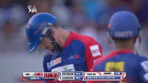 M12: SRH vs DD – Kevin Pietersen Six