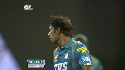 Match 3 MI vs PWI – Harbhajan's Wicket background
