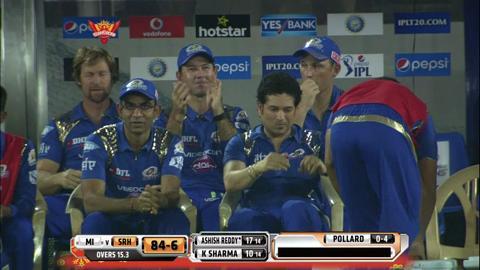 M56: SRH vs MI – Ashish Reddy Wicket background