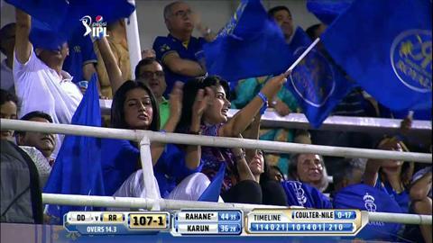 M36: RR vs DD – Ajinkya Rahane Six