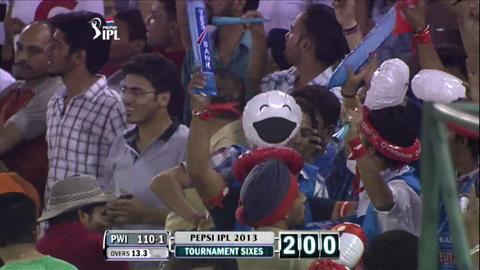 M29: KXIP vs PWI – Yuvraj Singh Six background