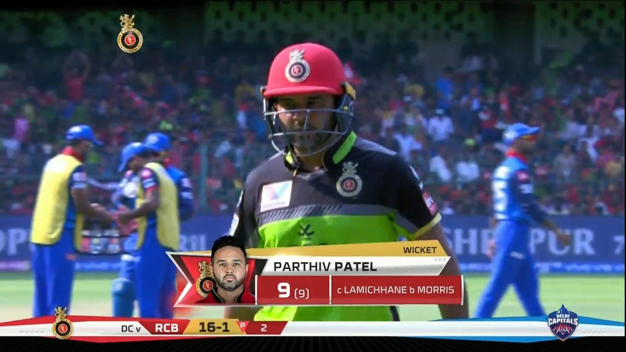 M20: RCB vs DC – Parthiv Patel Wicket