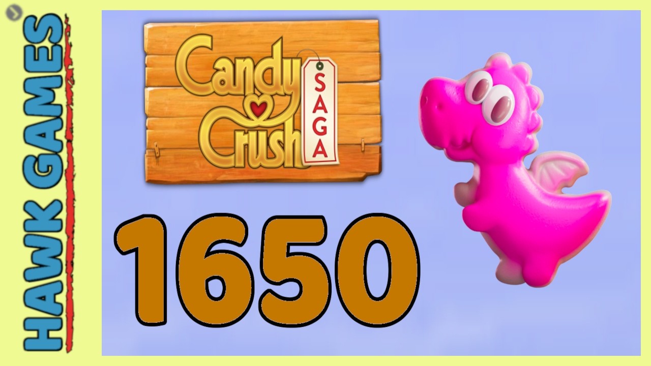 Candy Crush Saga Level 1650 (Release the Sprinks level) - 3 Stars Walkthrough, No Boosters
