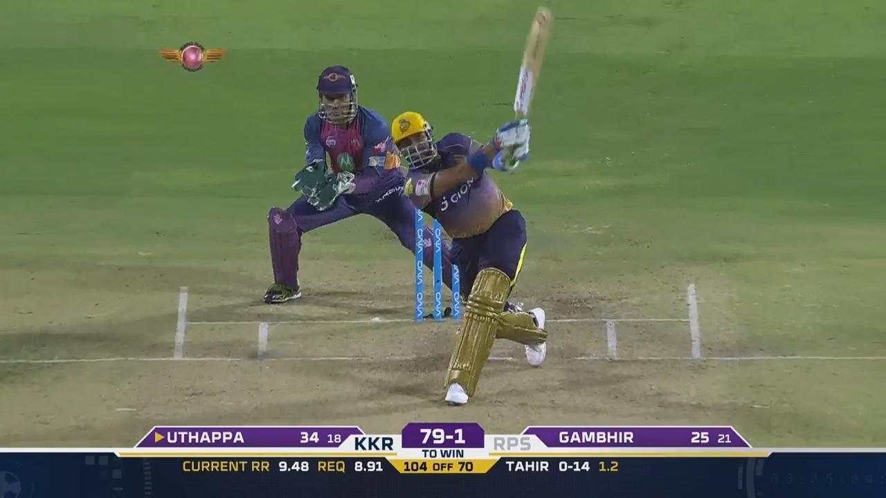 M30: RPS vs KKR – Robin Uthappa Six