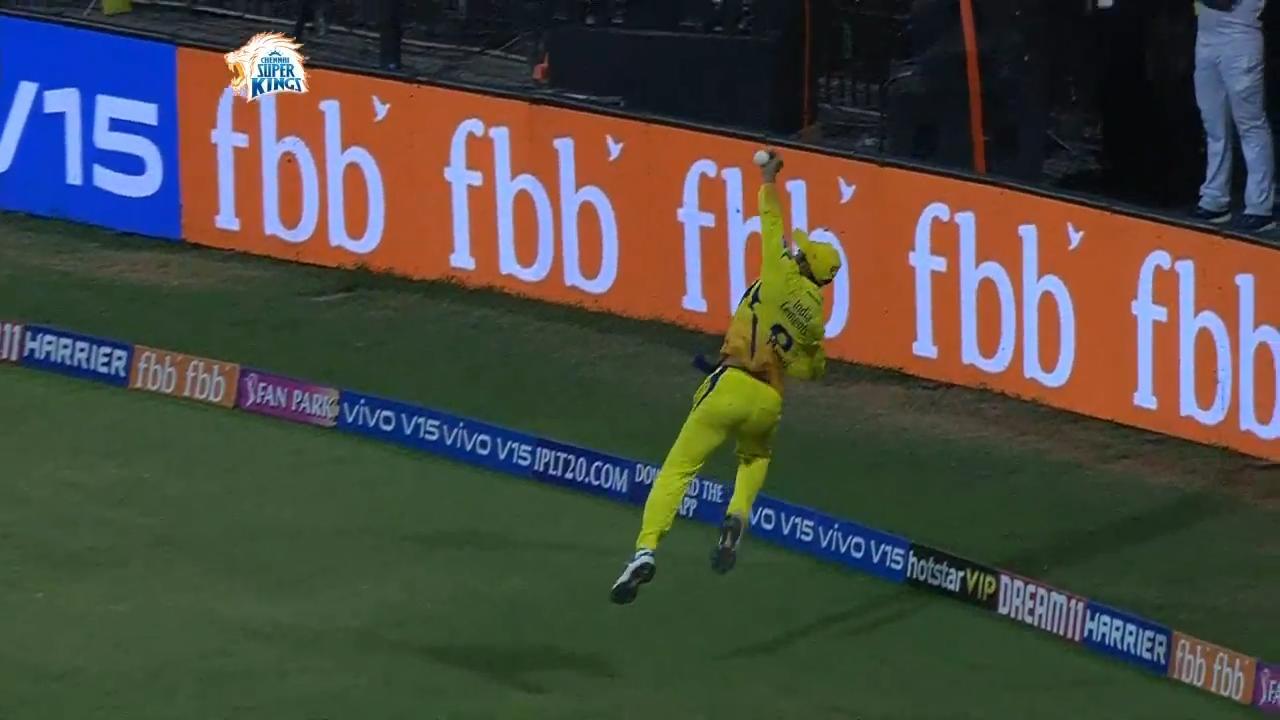 Sprinting Jaddu saves a SIX