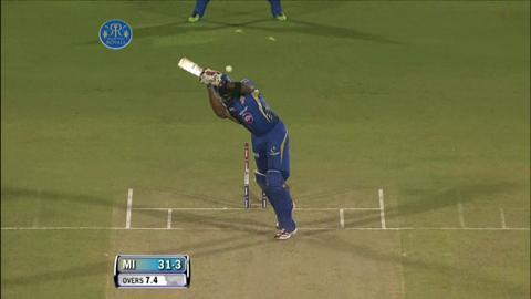 M23: RR vs MI – Fall Of Wickets