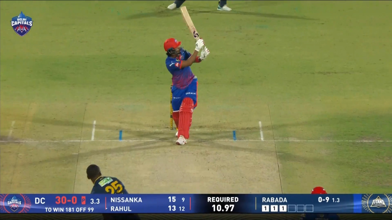 IPL 2026 M14: DC vs GT - KL Rahul Six