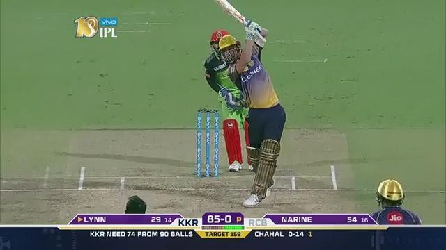 M46: RCB vs KKR – Chris Lynn Six