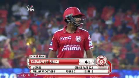 M40: RCB vs KXIP – Karanveer Singh Wicket background