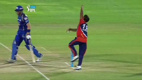 M47: MI vs DD – Rohit Sharma Wicket