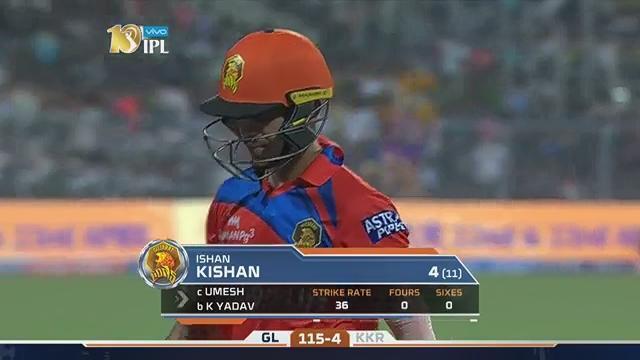 M23: KKR vs GL – Ishan Kishan Wicket