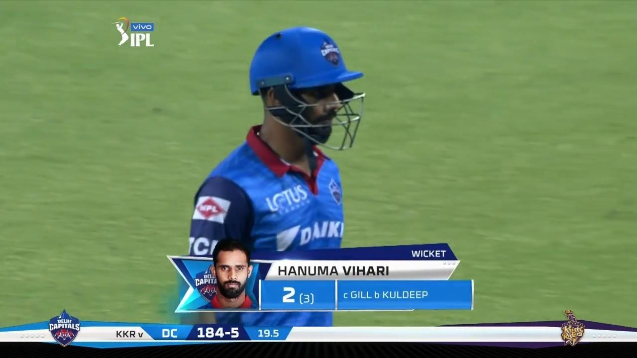 M10: DC vs KKR – Hanuma Vihari Wicket background