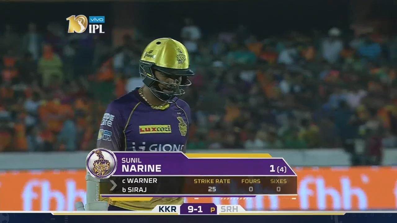 M37: SRH vs KKR – Sunil Narine Wicket background