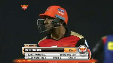 M19: SRH vs KKR – Ravi Bopara Wicket background