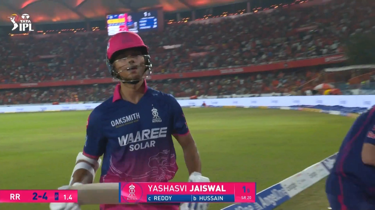 IPL 2026 M21: SRH vs RR - Yashasvi Jaiswal Wicket