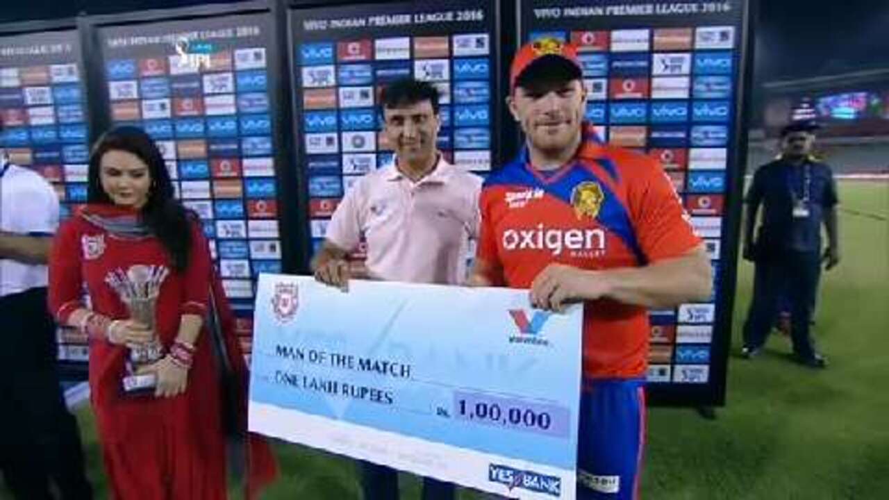M3: KXIP vs GL – Man Of The Match – Aaron Finch