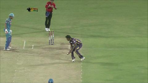 M56: PWI vs KKR – Parveez Rasool Wicket
