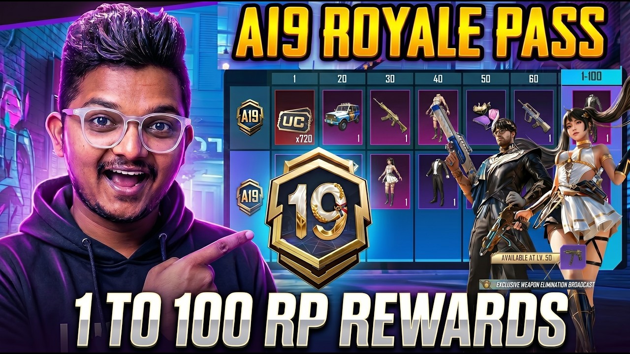 FINALLY đ A19 Royal Pass 1 To 100 RP Rewards | Next Royal Pass Bgmi | Bgmi New Royale pass background