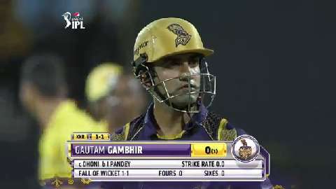 M28: CSK vs KKR – Gautam Gambhir Wicket