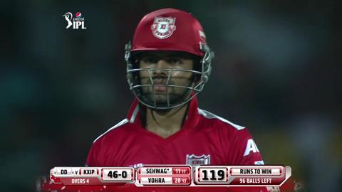 M45: DD vs KXIP – Manan Vohra Six