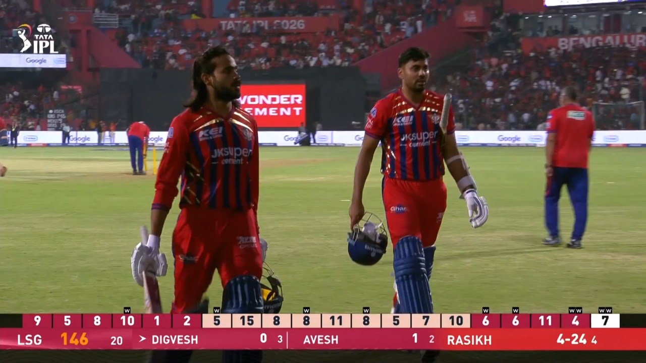 IPL 2026 M23: RCB vs LSG - Avesh Khan Wicket