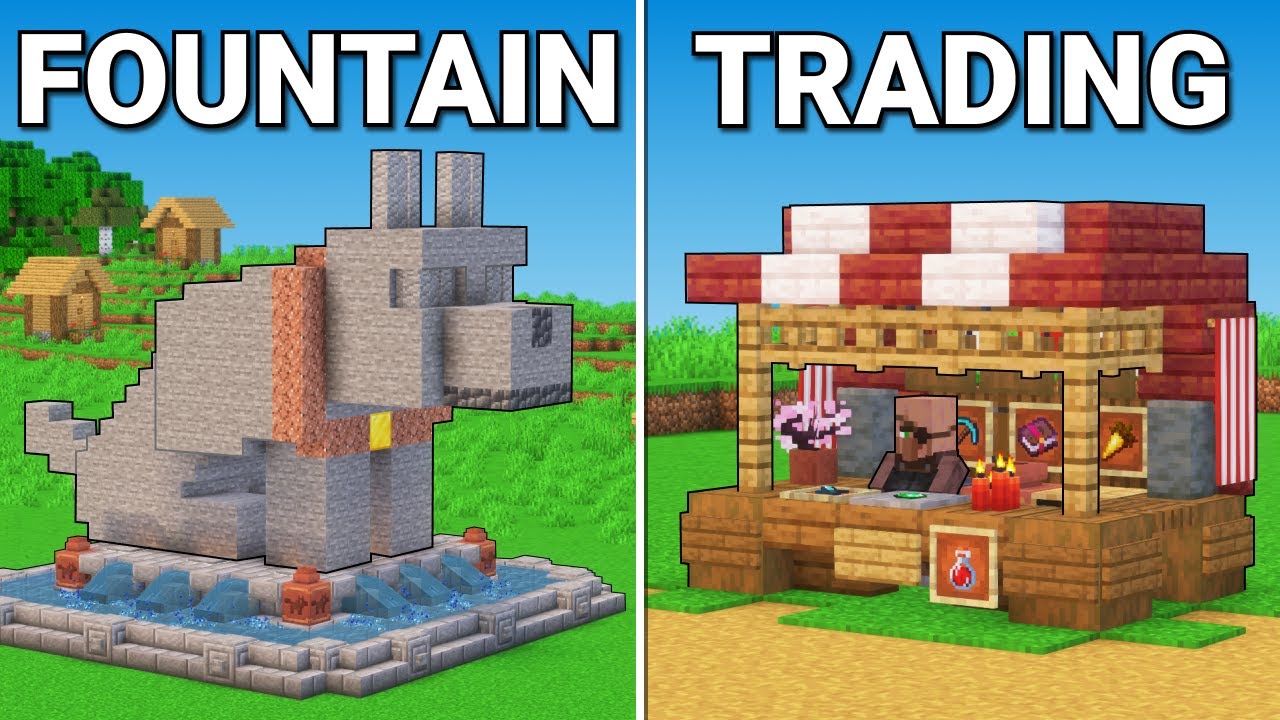 15+ VILLAGE Build Hacks In Minecraft! background