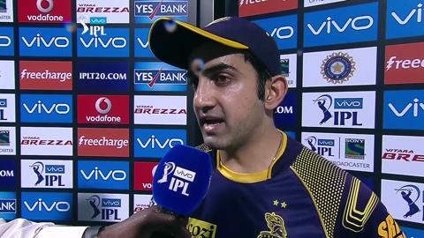 M48: KKR vs RCB – Gautam Gambhir Interview background