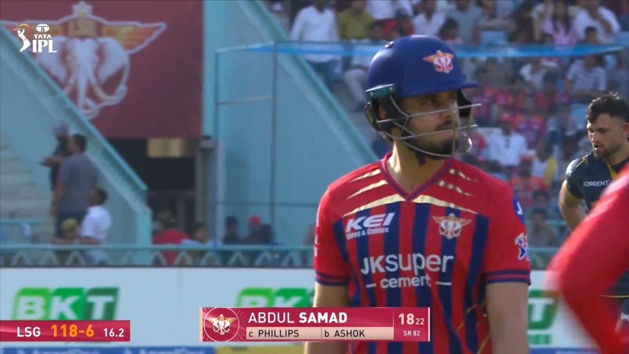 IPL 2026 M19: LSG vs GT - Abdul Samad Wicket