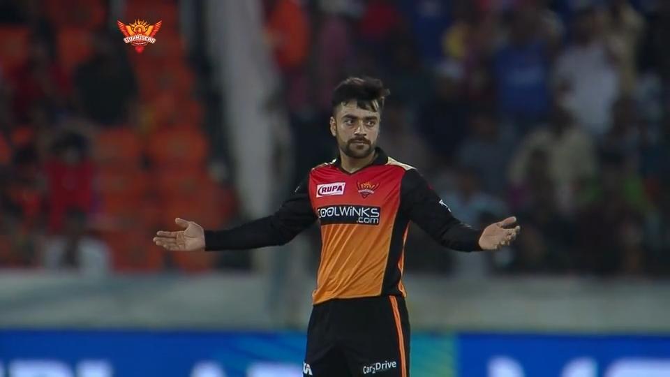 First the SIX, then the wicket - Rashid's perfect comeback background