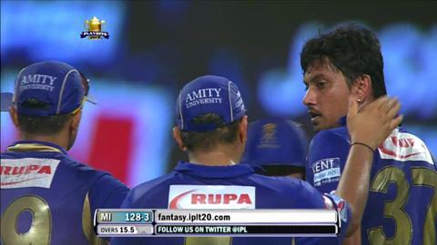M75: RR vs MI – Rohit Sharma Wicket
