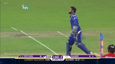 M5: KKR vs MI – Colin Munro Wicket background