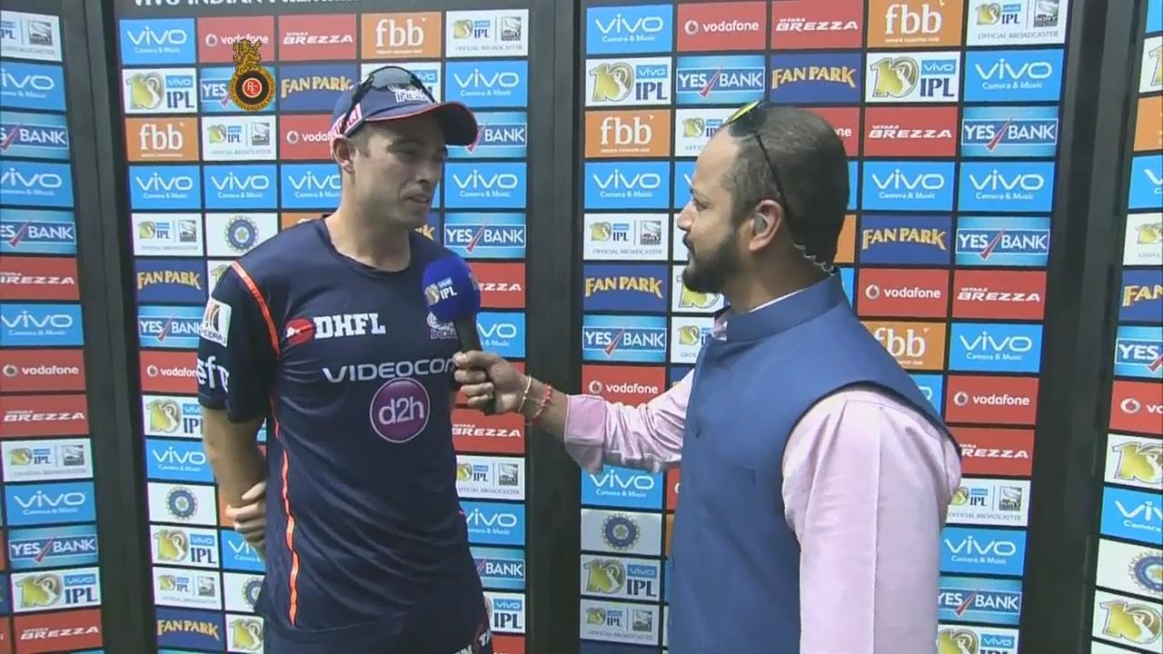 M12: RCB vs MI – Tim Southee Interview background