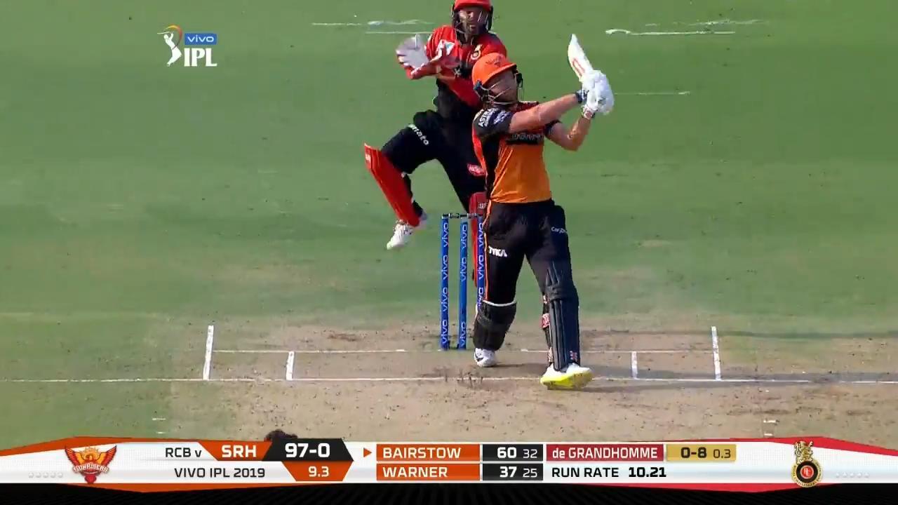 M11: SRH vs RCB – Jonny Bairstow Six