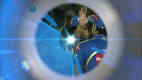 Match 72 RR vs MI – Rahane's Wicket