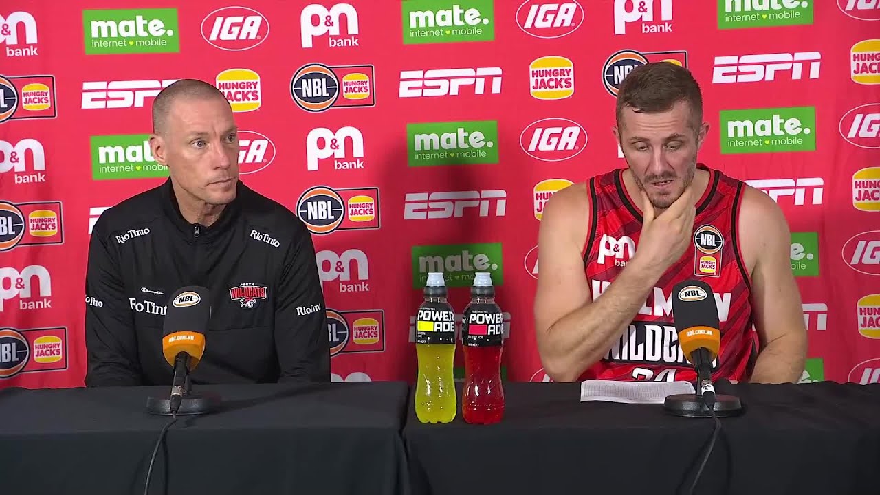 John Rillie and Jesse Wagstaff press conference vs Sydney Kings - Round 21, NBL26