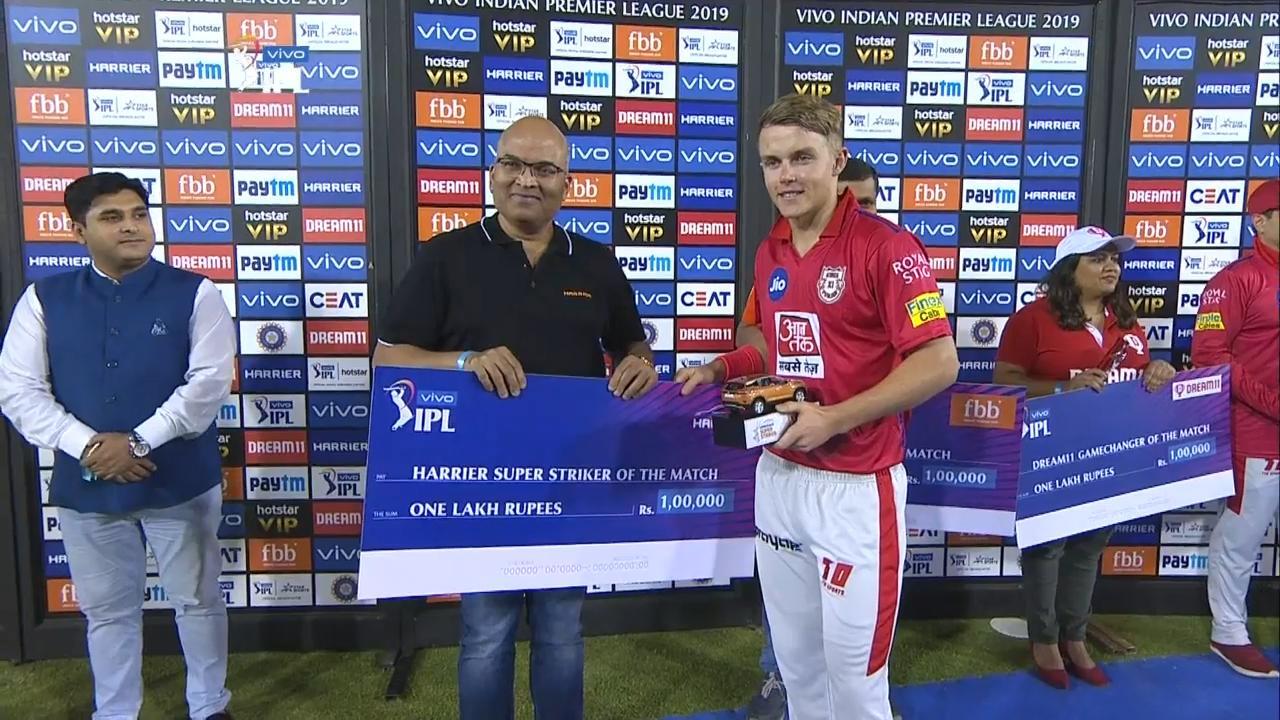 M13: KXIP vs DC – Harrier Super Striker of the Match – Sam Curran