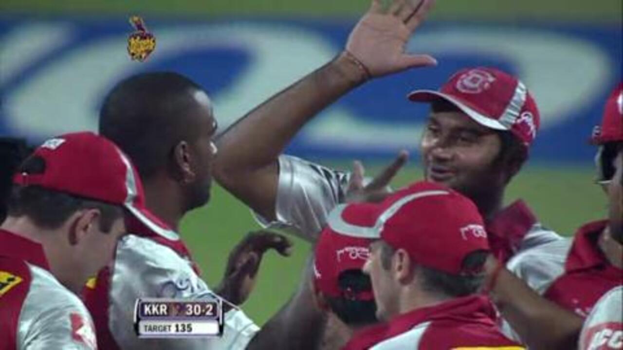 Match 17 KKR vs KXIP – Gambhir's Wicket