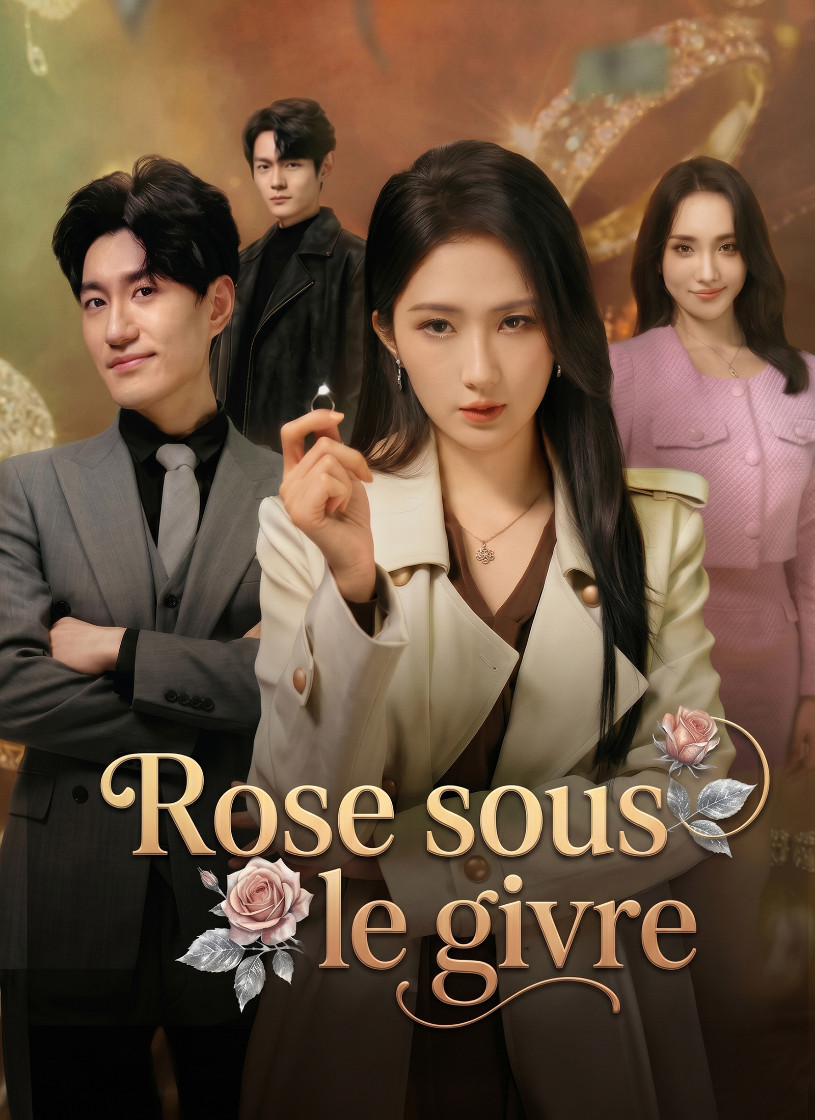 Rose sous le givre poster