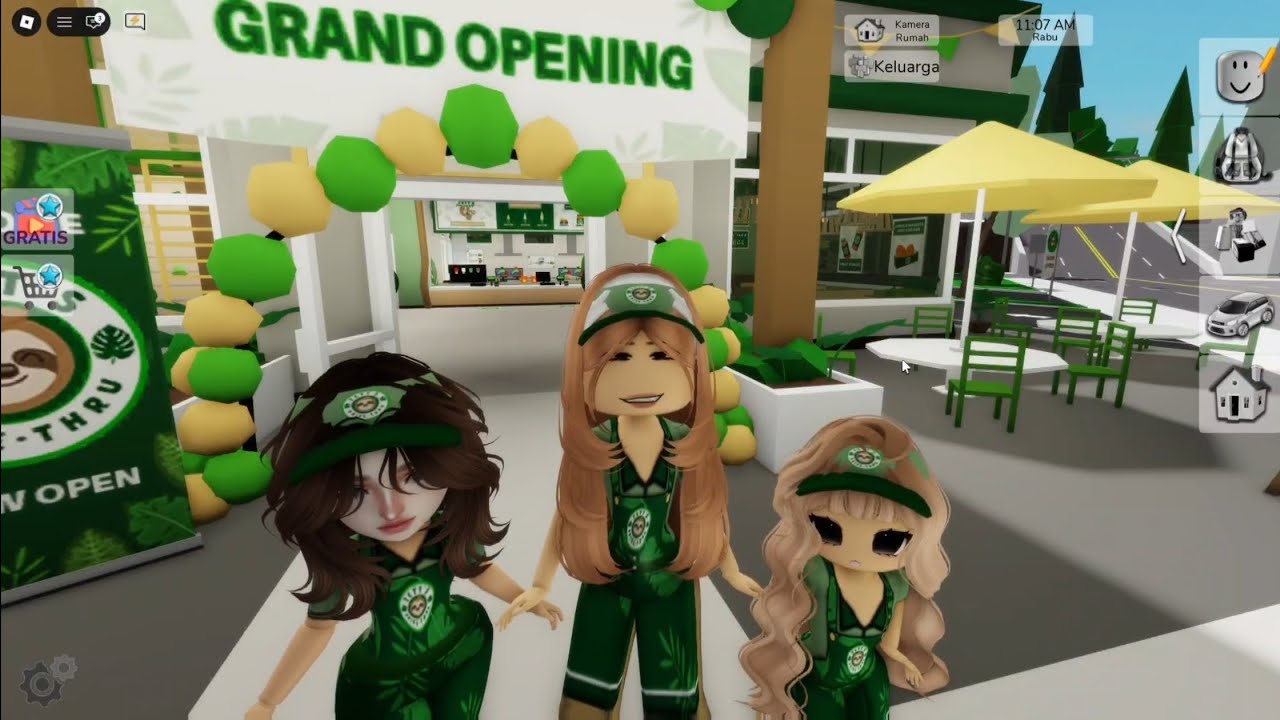 Drama Roblox Grand Opening Toko Nugget Hutan ๐ Melody & Aluna