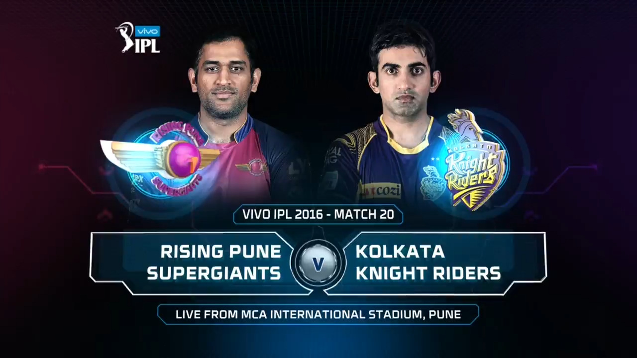IPL 2016 M20: RPS vs KKR – Match Highlights